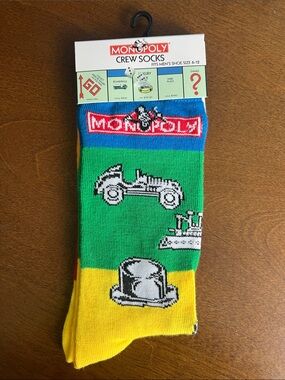 Hasbro Monopoly Crew Socks